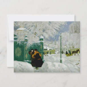 Kustodiev - vinterscen, bra konsmålning kort