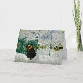 Kustodiev - Winter Scene, fine art painting Kort