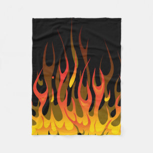 Kustom flammar fleecefilt