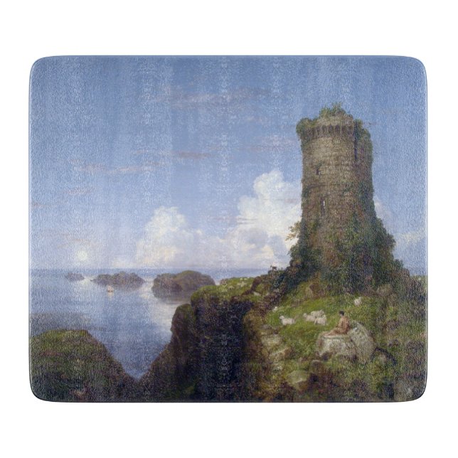 Kustområdet i Italien med ruinerad Torn (Framsidan)