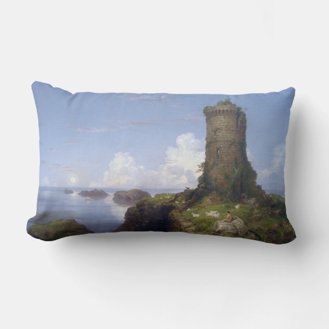 Kustområdet i Italien med ruinerad Torn Lumbarkudde (Framsida)