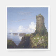 Kustområdet i Italien med ruinerad Torn