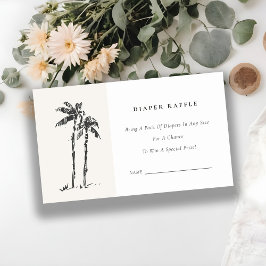 Kustpalmer Skiss Blöja Lotteri Baby Shower Tilläggskort