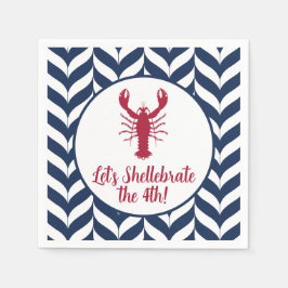 Kustpatriotisk 4:e juli Shellebrate Pappersservett