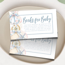 Kustpreppy Blå Bebis Shower Böcker för Bebis