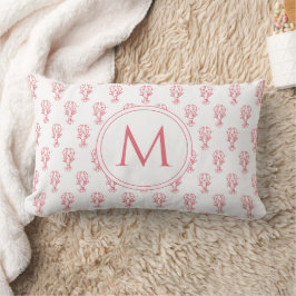 Kuströda och vita humrar Monogram Lumbarkudde
