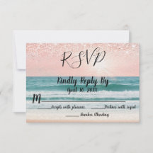 Kustromans: Elegant strandbröllop RSVP