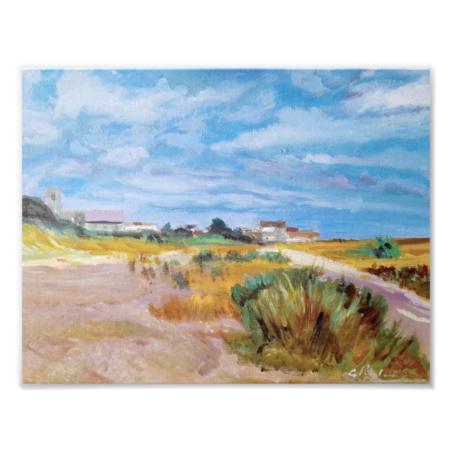 Kustsanddyner Impressionist Fototryck (Framsidan)