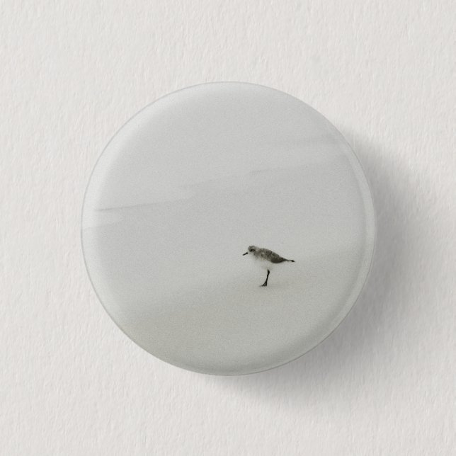 Kustsandpiper på stranden knapp (Framsida)