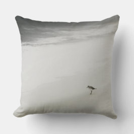 Kustsandpiper på stranden kudde