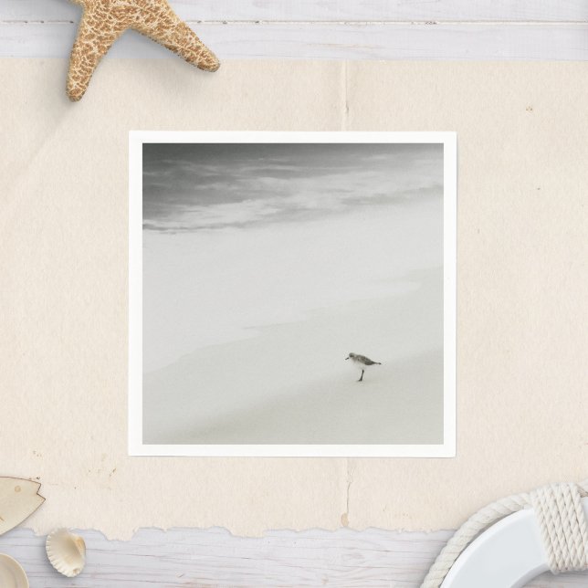 Kustsandpiper på stranden pappersservett (Skapare uppladdad)