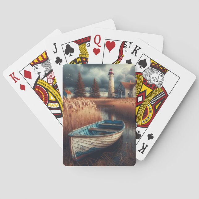 Kustservicen: fyr och råbåt casinokort (Baksidan)
