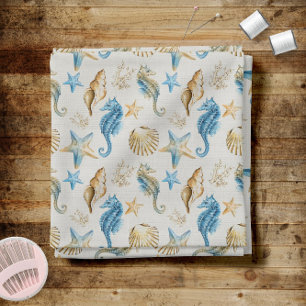 Kustsjöar Seahorse och Starfish Mönster Tyg