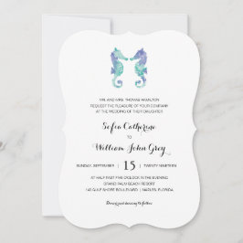 Kustsjöns vattenfärg | Bröllop Inbjudningar