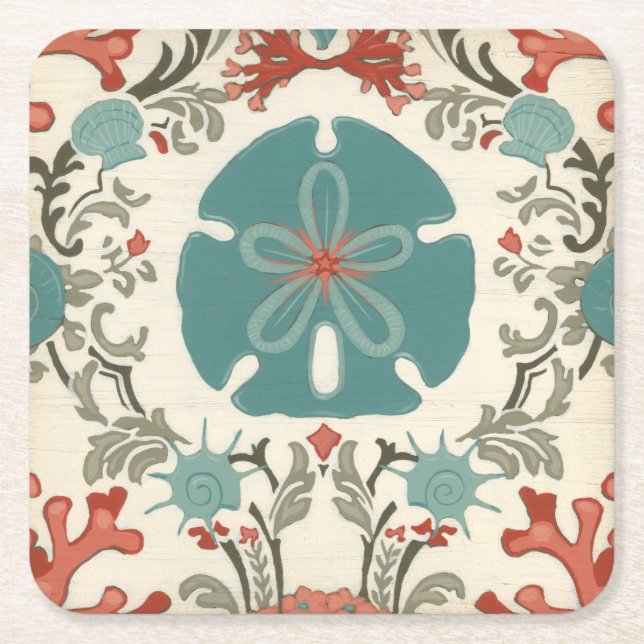 Kustskorpa II Underlägg Papper Kvadrat (Framsidan)