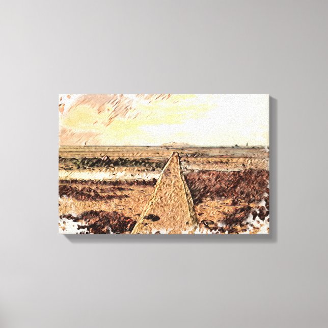 Kustskymning: Ardrossan Beach Watercolour Canvastryck (Framsida)