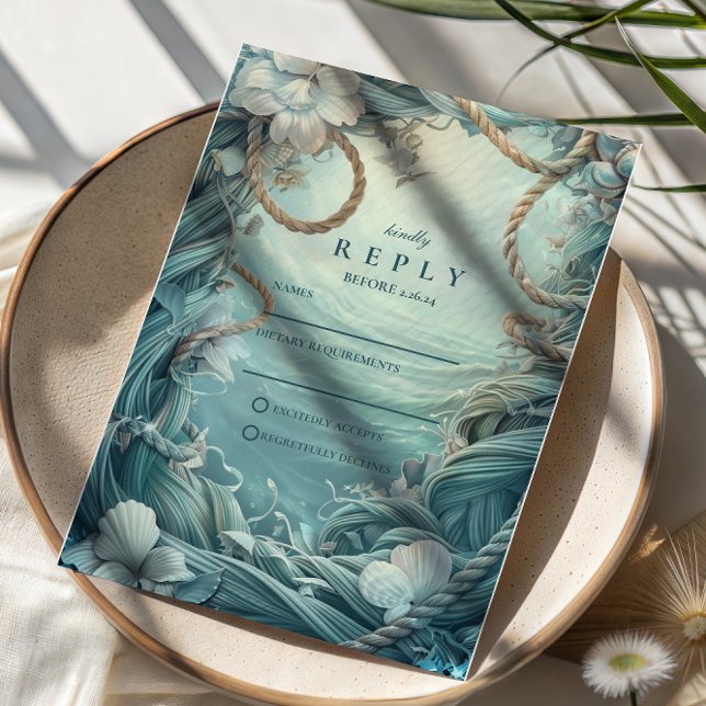Kustslip Botanisk Ocean Hustru OSA Kort (Skapare uppladdad)