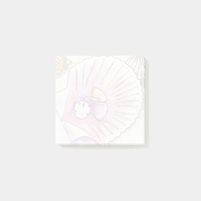 Kustsnäckssamling Nautiliska Klisterlappar Post-it Block (Framsida)