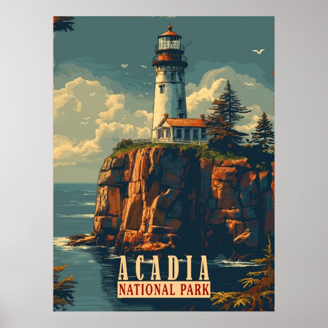 Kuststabilitet: Acadia nationalpark Poster (Framsidan)