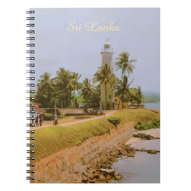 Kuststaden Galle, Sri Lanka Resa Minne Anteckningsbok (Framsidan)