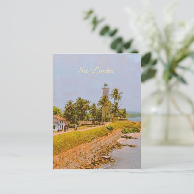 Kuststaden Galle, Sri Lanka Resa Minne Helg Vykort (Stående Fram)