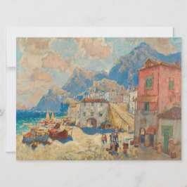 Kuststaden i Spanien (Vintage Spanska landskapet) Kort