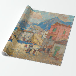 Kuststaden i Spanien (Vintage Spanska landskapet) Presentpapper