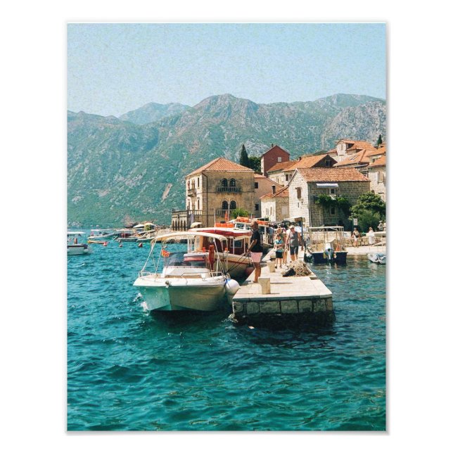 Kuststaden Perast, Montenegro Fototryck (Framsidan)