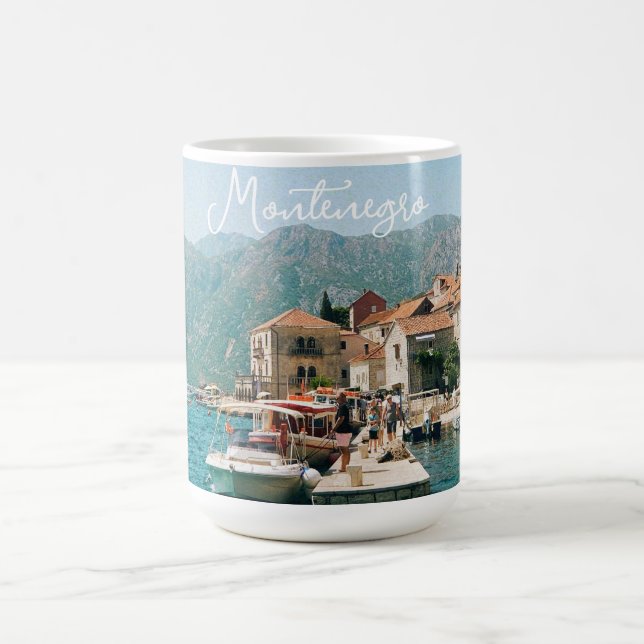 Kuststaden Perast, Montenegro Kaffemugg (Center)