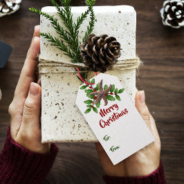 Kuststjärna och jullycka presentkortsetiketter presentetikett
