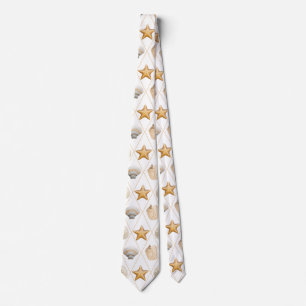Kuststjärtfiskar och seashells slips