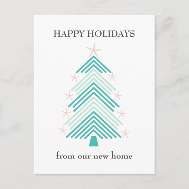 Kuststjärtsk folkart Julgran Flytta Meddelande Vykort (Framsida)