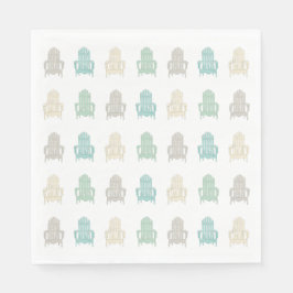 Kuststolar Adirondack Sjösidhus Strandhus Pappersservett