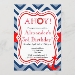 Kuststrandens sjöhav grattis på födelsedagen inbjudningar