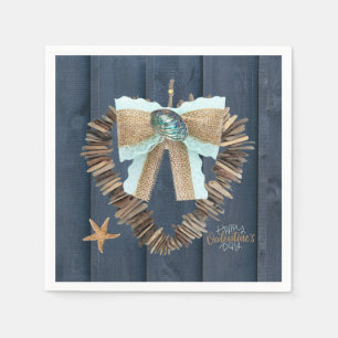 Kuststrumpemat Driftwood Heart Valentines day Pappersservett