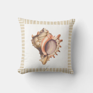 Kuststrutsfartyg Stil Conch Seashell Kudde