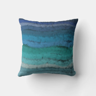 Kuststrutssalt Vågar på svart Kudde