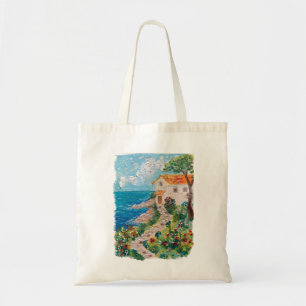 Kuststuga Original Oil Pastel Art Tote Tygkasse