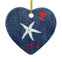 Kusttema Alla hjärtans dag Red Heart & Starfish