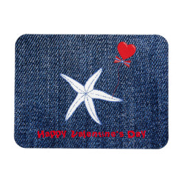 Kusttema Alla hjärtans dag Red Heart & Starfish Magnet