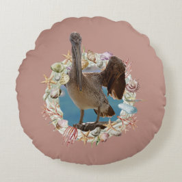 Kusttema, Seashell, Shorebird Dekorativ kudde