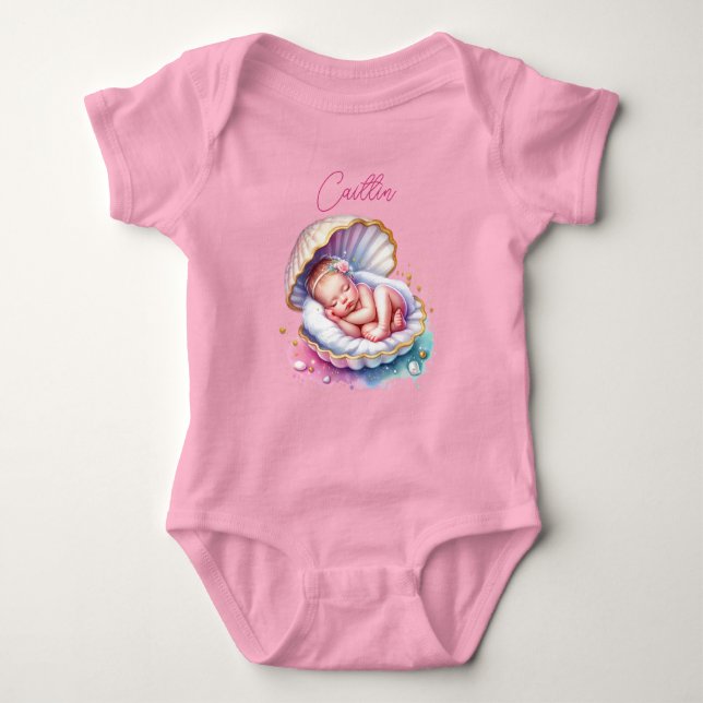 Kusttjejens baby shower personlig t shirt (Framsida)