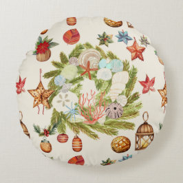 Kusttropisk julfransfrand rund kudde