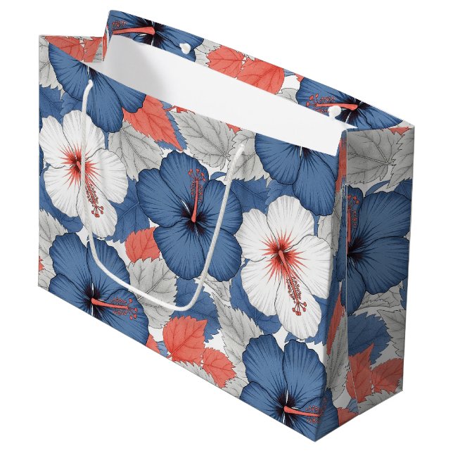 Kusttropiskt Hibiskus-mönster (1) (Framsidan Vinklad)