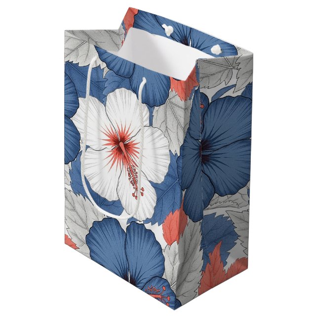 Kusttropiskt Hibiskus-mönster (1) (Framsidan Vinklad)