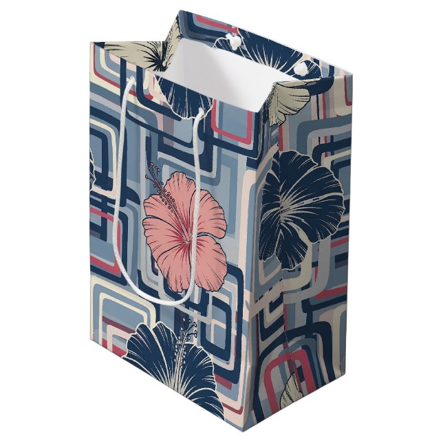 Kusttropiskt Hibiskus-mönster (10) (Framsidan Vinklad)