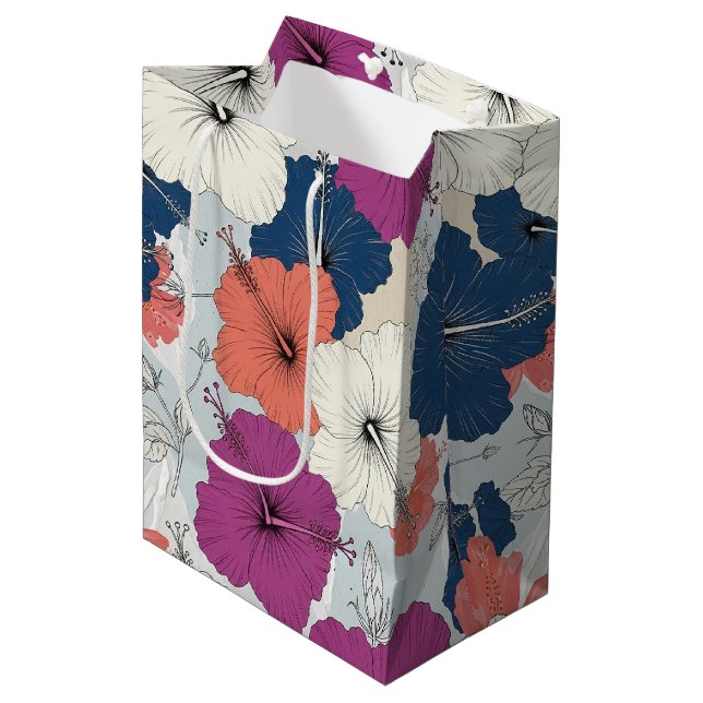 Kusttropiskt Hibiskus-mönster (15) (Framsidan Vinklad)