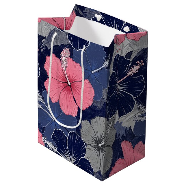 Kusttropiskt Hibiskus-mönster (2) (Framsidan Vinklad)