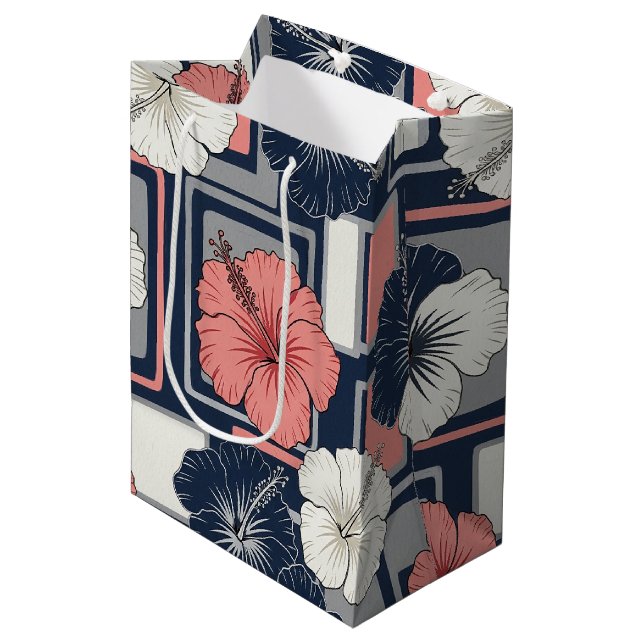 Kusttropiskt Hibiskus-mönster (4) (Framsidan Vinklad)