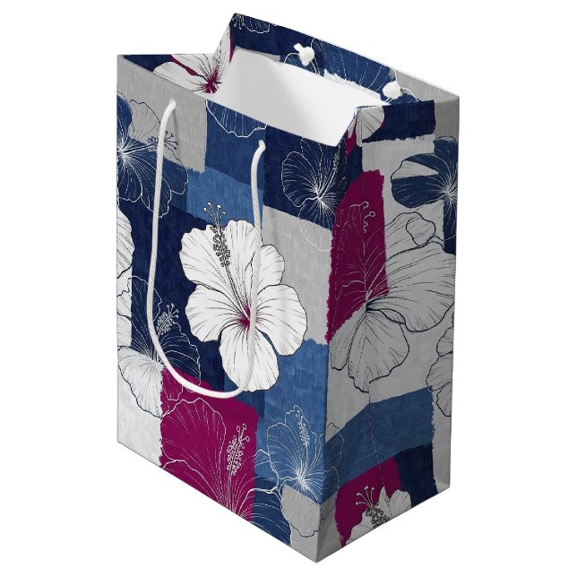 Kusttropiskt Hibiskus-mönster (6) (Framsidan Vinklad)